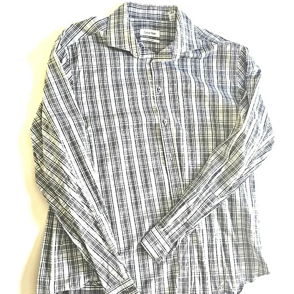 CALVIN Klein Slim Fit Stretch Button Down Shirt - Picture 1 of 3